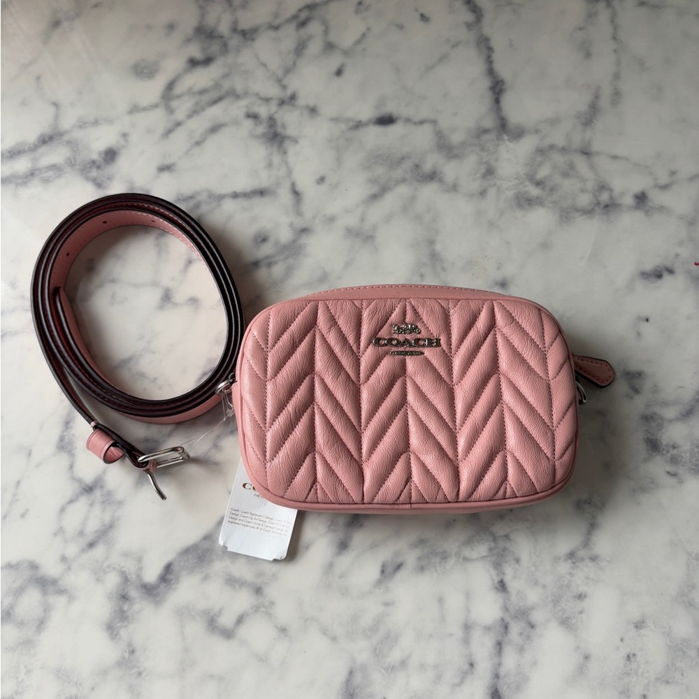 Coach Pink Quilted Women's belt bag